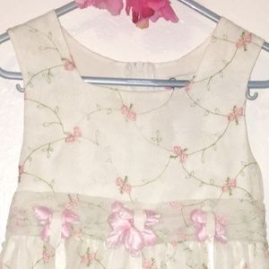 Speechless Girls White Dress with Pink Flowers
